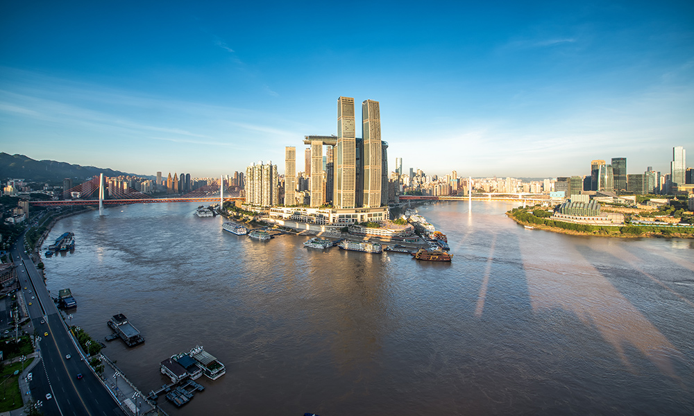 重庆两江大桥工程全景